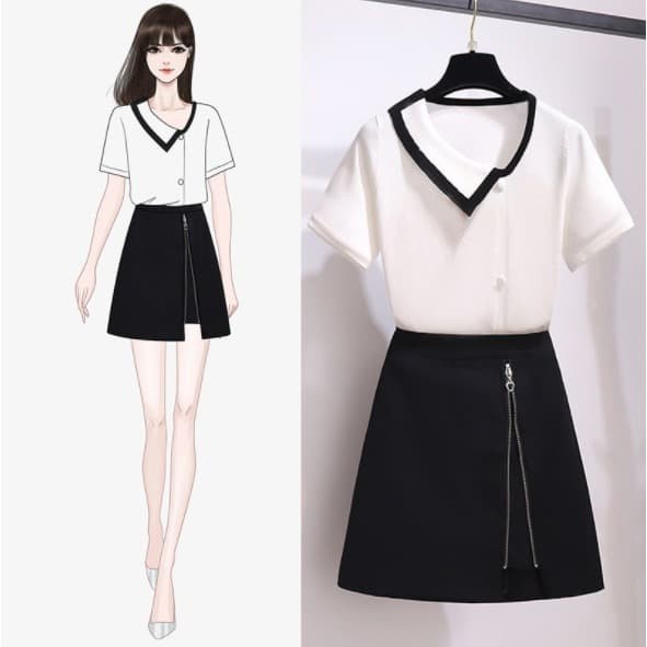 HQK-21 set high quality import korea jepang setelan rok semi formal