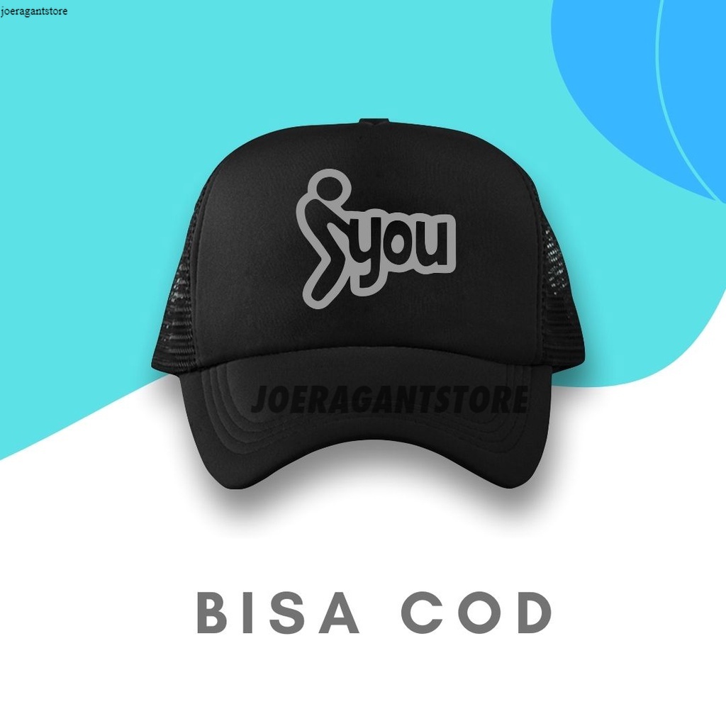 Topi Trucker Topi Jaring Hitam Logo Pak U Topi Jaring Polos Topi Jaring Pria JS