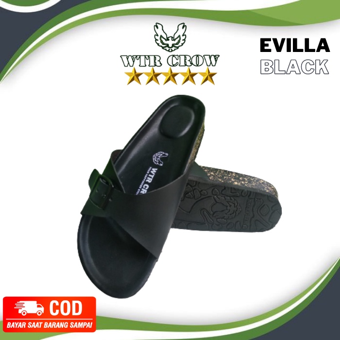 Sandal Selop Wanita Kekinian, Sandal Slide Wanita Santai, Sandal Wanita Slide Slip on, Putih, EVILLA