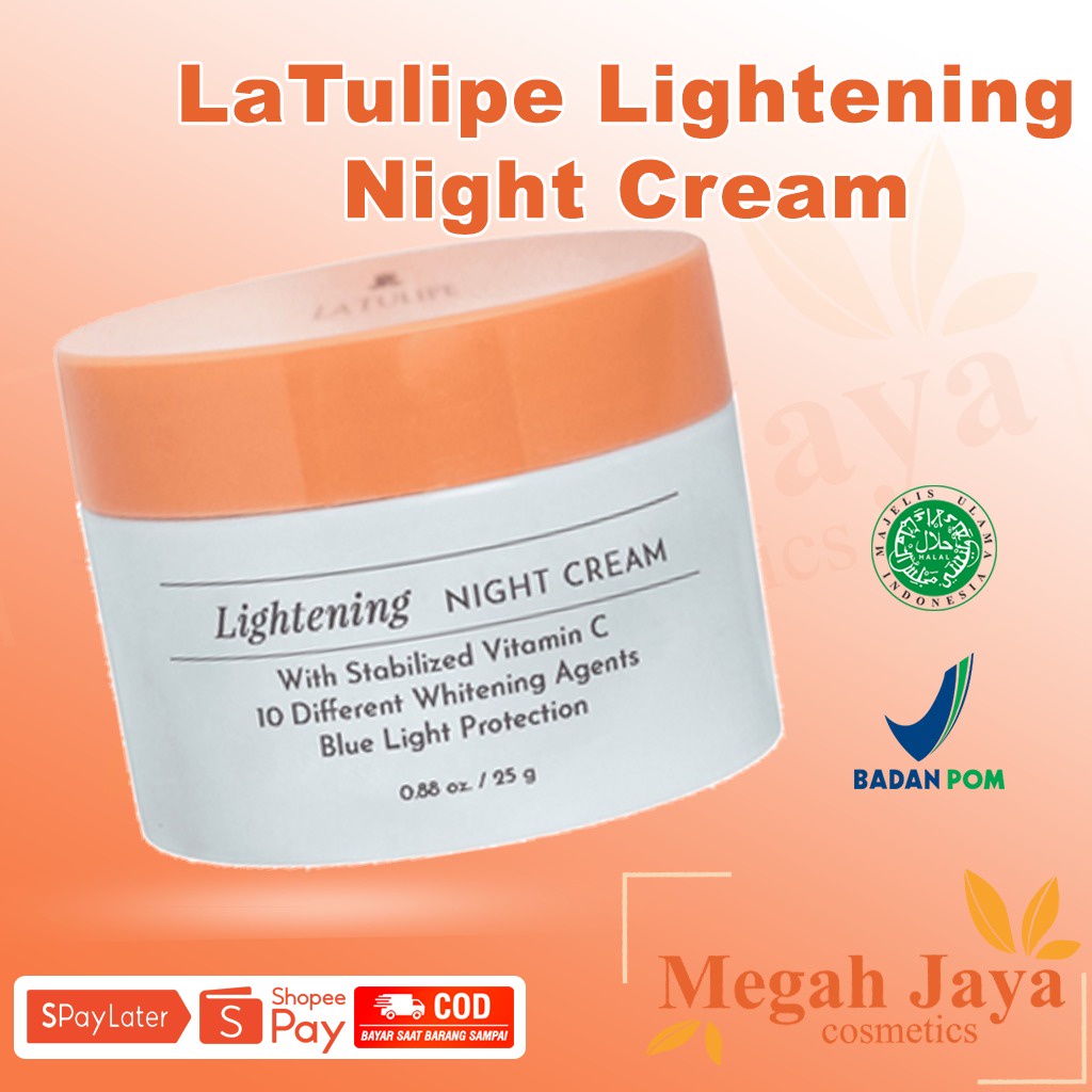 LA TULIPE LIGHTENING NIGHT CREAM 25G@MJ