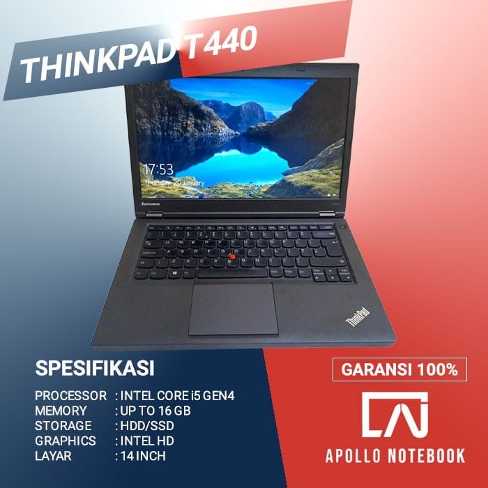 Laptop Lenovo T440 P Intel Core i5 - Second Murah Bergaransi