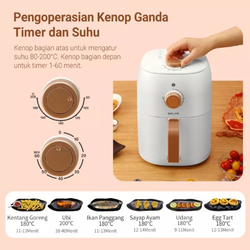 FLIFE Air fryer 3L Penggoreng tanpa minyak