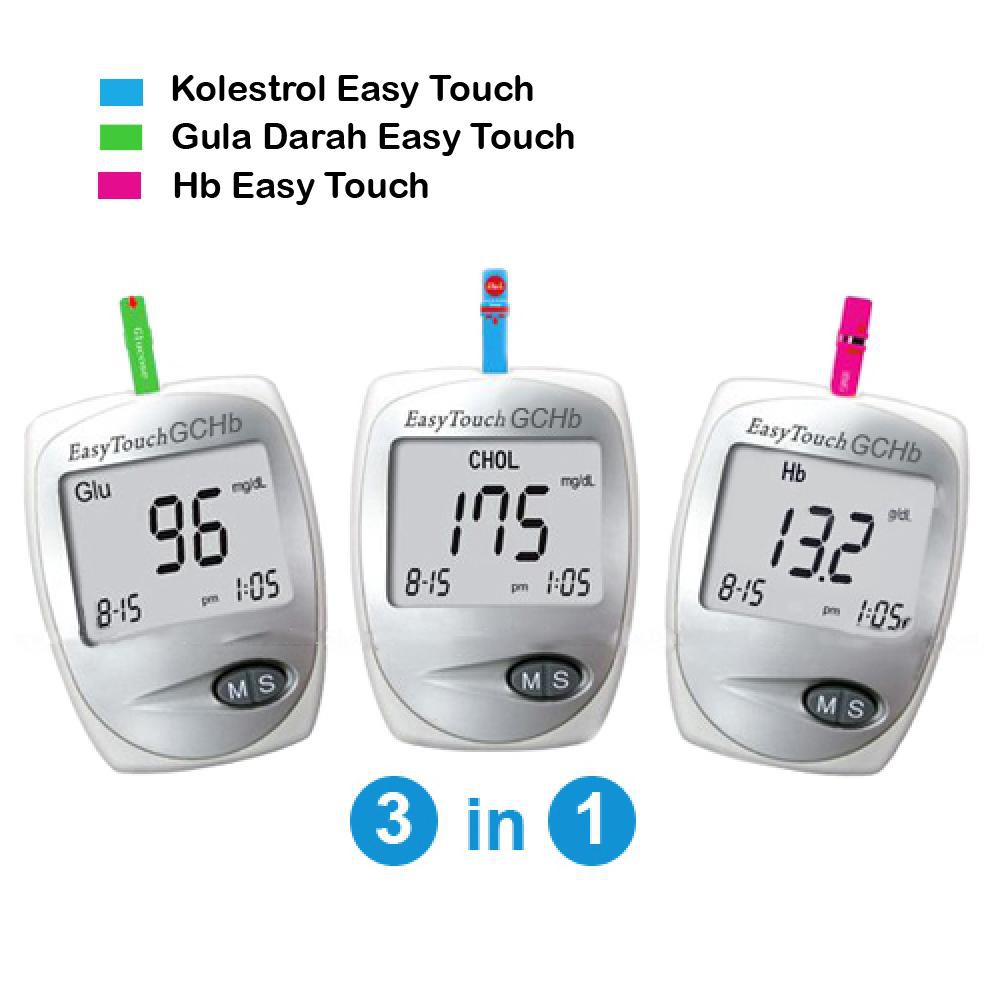 Alat Tes Darah Gula Darah Kolesterol Hemoglobin - Easy Touch GCHb 3in1