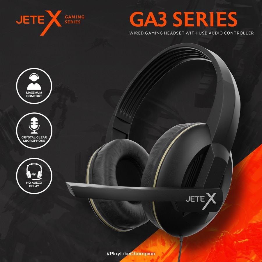 HEADSET GAMING | HEADPHONE GAMING NOISE CANCELLATION JETE-X GA3