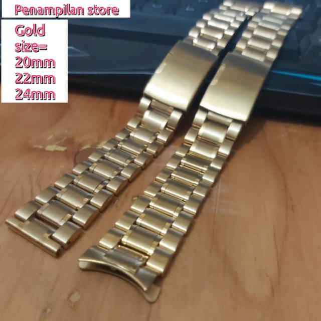 STRAP tali jam tangan Rante Stainless steel Gold
