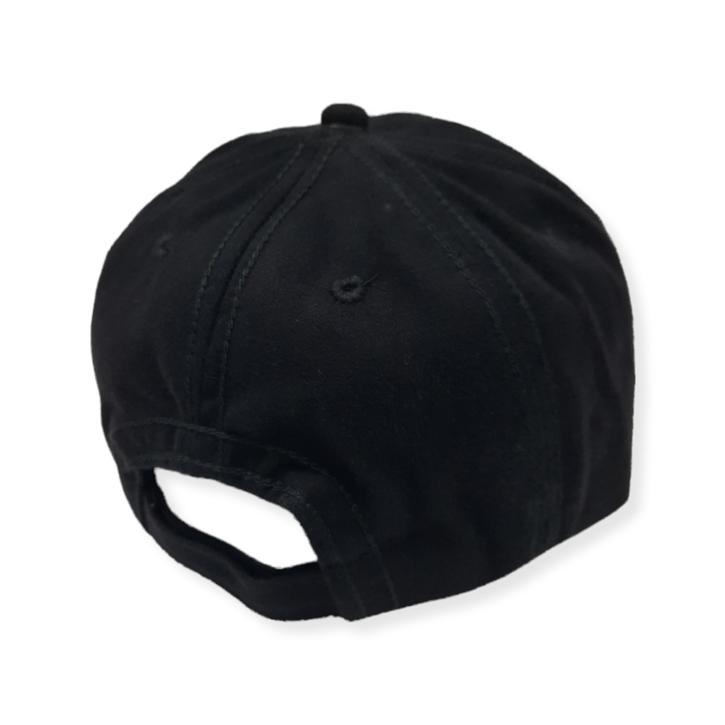 Topi tactical hitam canvas bordir timbul