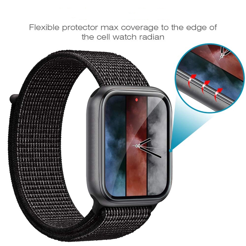 Pelindung Layar Bahan TPU Untuk Iwatch Seri 7 6 SE 5 4 3 2 1 42mm 44mm 40mm 38mm