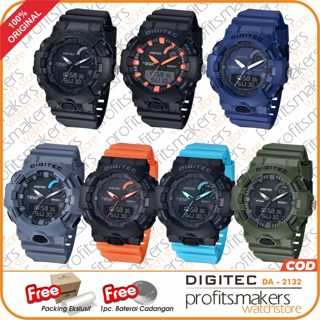 DIGITEC DA 2132 / DA-2132 / DA 2132 DG  Watch Jam Tangan ORIGINAL