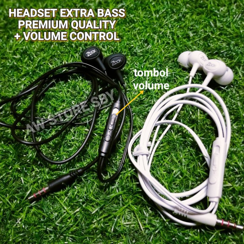 Headset Super Bass + Volume control Earphone Bass Stereo [Z-BOX SB.V8]