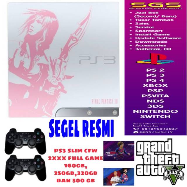 Sony ps3 ps 3 playstation 3 limited edition 250 giga segel resmi sony berkualitas garansi