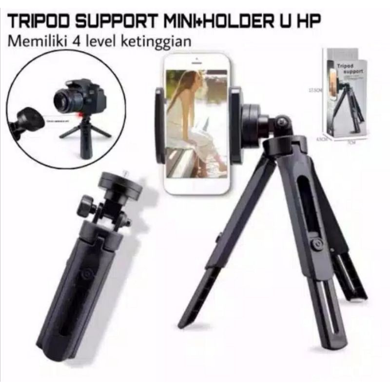 Holder Mini Kamera Hp Handphone Standing Universal Tripod Support Fleksibel