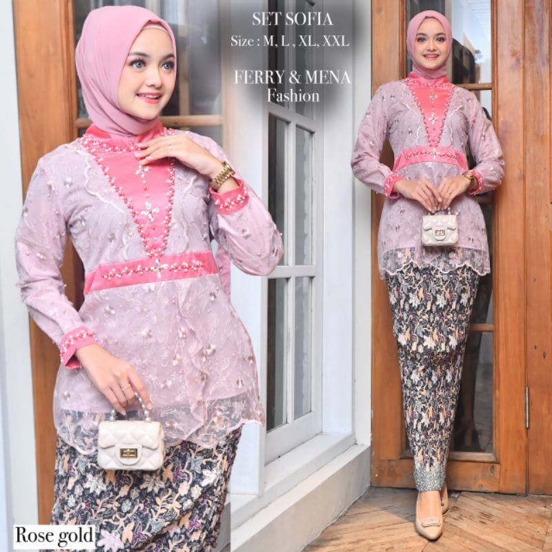 Permata Olshop / Blouse Tunik Shahilla NK / Kebaya Pesta Modern / Kebaya Kondangan / Lamaran / Bridesmaid