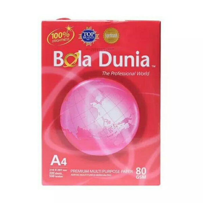 

KERTAS HVS A4 80GR BOLA DUNIA