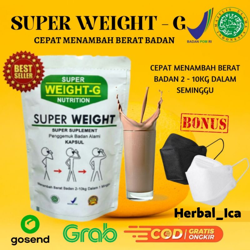 PENGGEMUK BADAN SUPER WEIGHT GAIN TERBUKTI MENAMBAH BERAT HERBAL