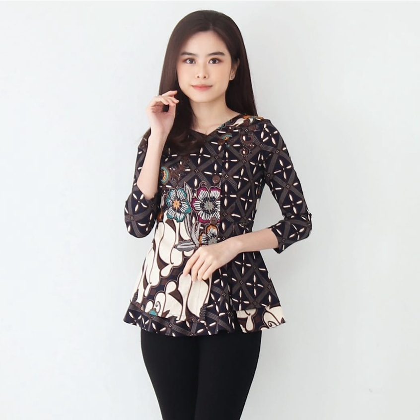 Batik wanita - Atasan blouse batik wanita fashion 184 SG-NAVY B