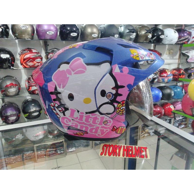 Promo Helm Anak Tanggung umur 10-15tahun SNI helm cowok cewek