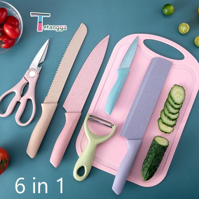 

Fruit Bread Knife 6In1 Pisau Set Stainless Dilapis Anti Lengket Mamazira40