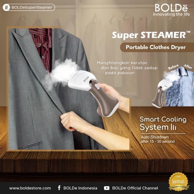 BOLDe Super Steamer Laviola - Setrika Uap Portable - Clothes Dryer