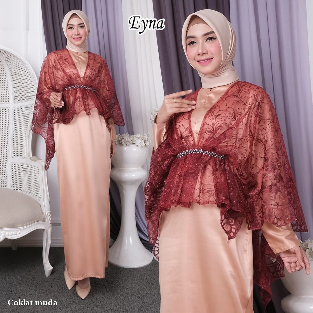 GAMIS PESTA EYNA KEBAYA TULLE BORDIR