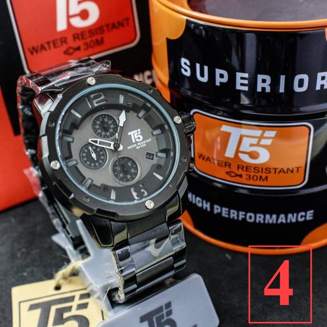 Jam Tangan Pria T5 H3589 T5 H 3589 original stainless chronograph free box bergaransi