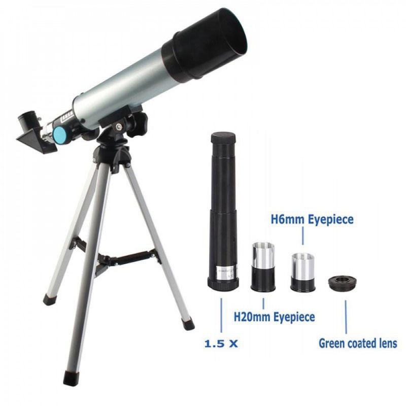 Teropong Bintang Teleskop Astronomical Telescope 50mm 60X Zoom Tripod