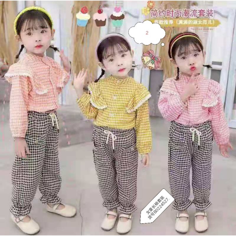 SETELAN KOREA ANAK PEREMPUAN/ SET IMPORT ANAK CEWEK/ SETELAN ANAK PEREMPUAN/ SET ANAK CEWEK {1-4TH}