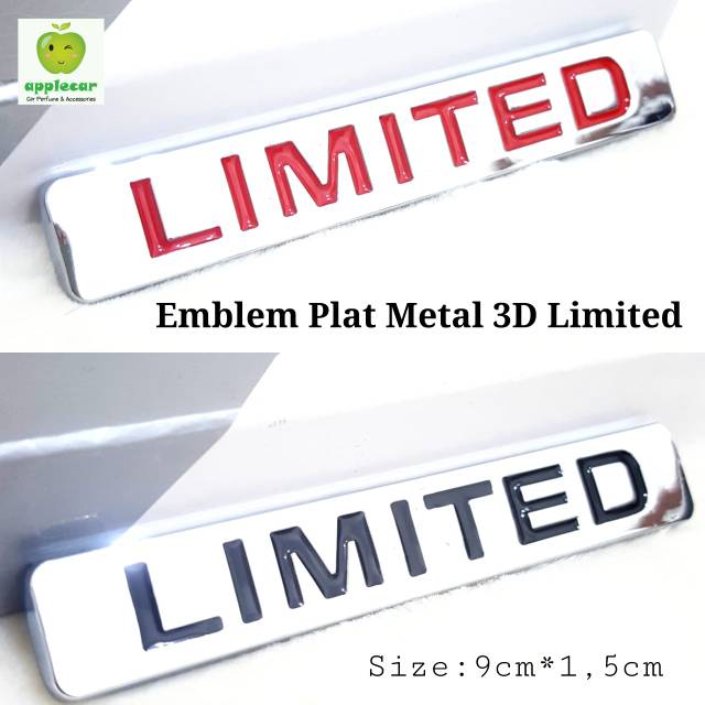 Emblem Stiker Tempelan Metal 3D Limited