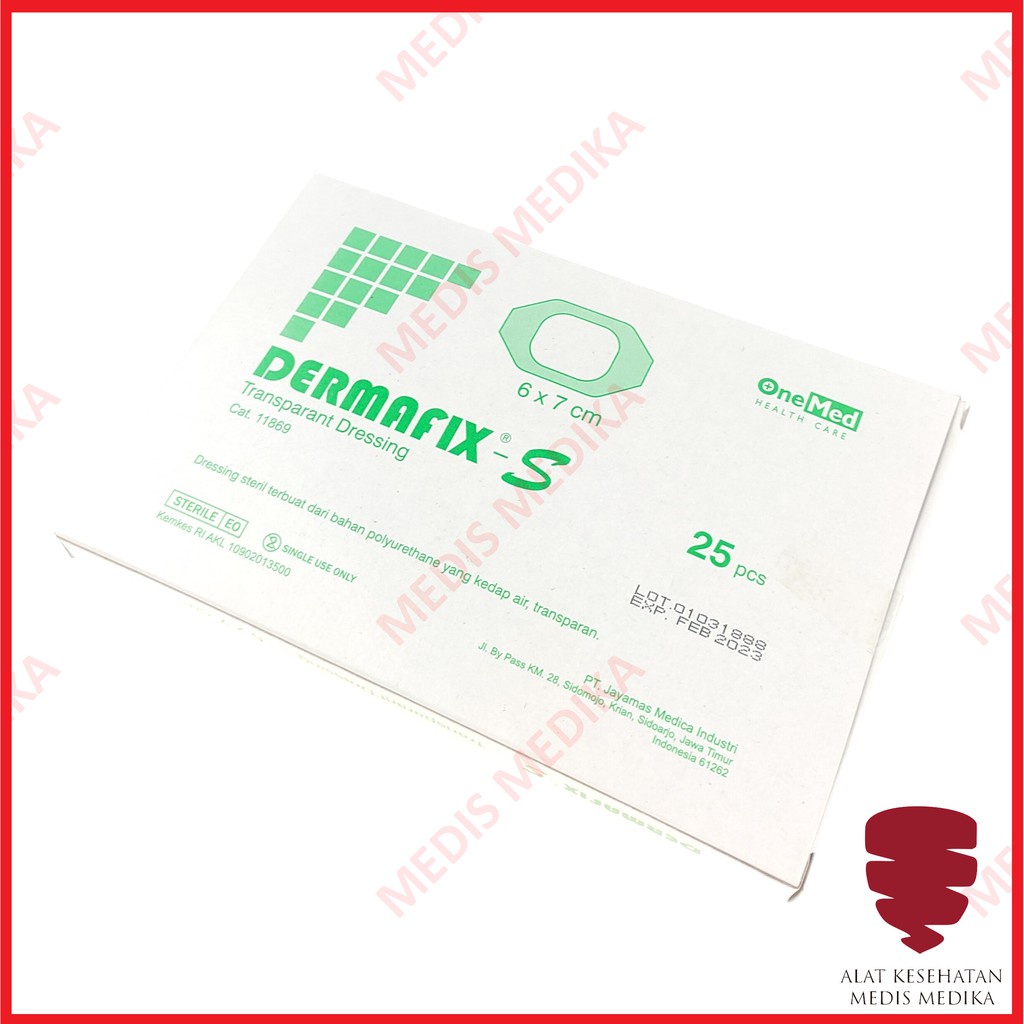 Dermafix S 6 X 7 CM Onemed p3k Plester Anti Air Infus Dewasa P3K Plaster 6X7 6X7CM