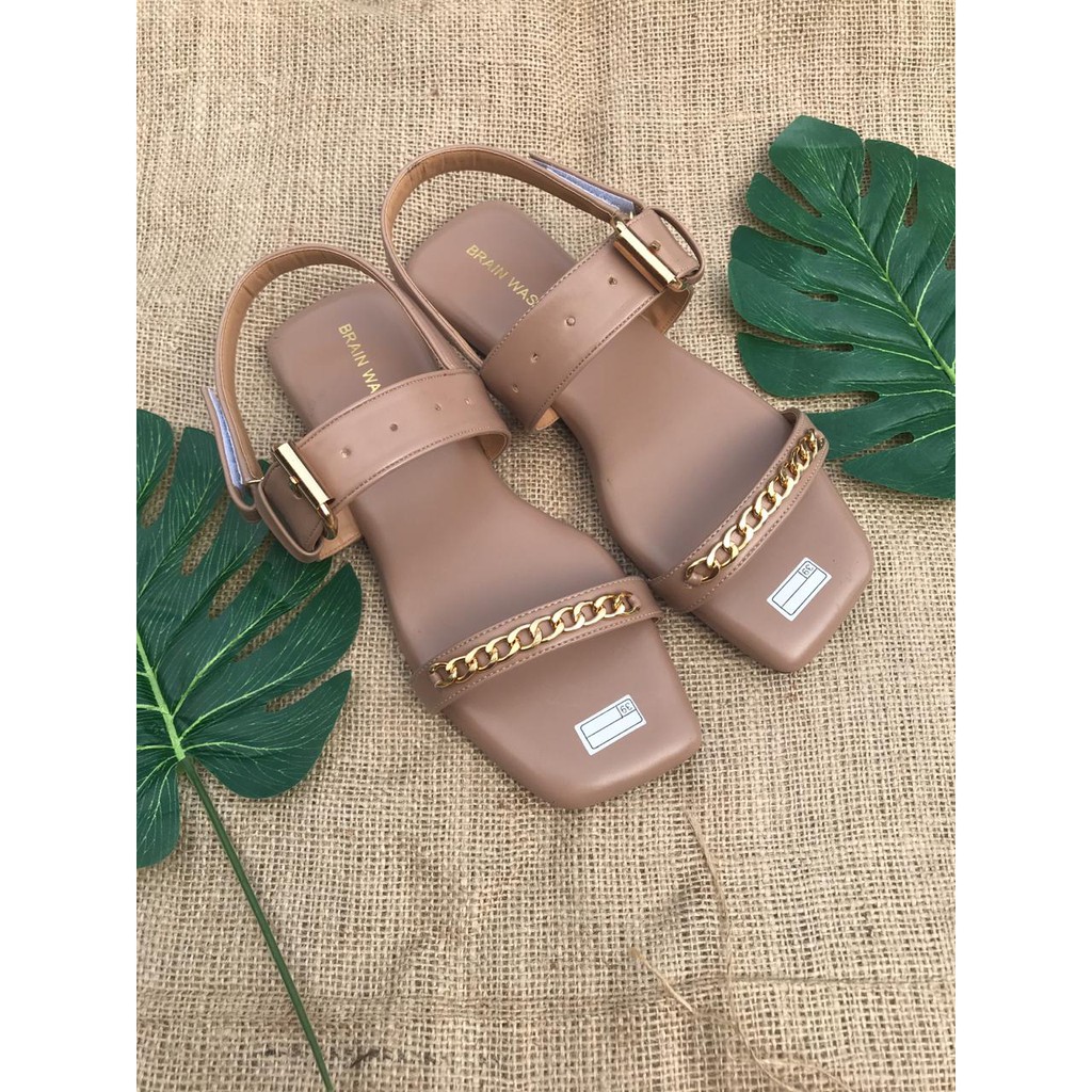 BRAIN WASH - LAUREN CHAIN SANDAL BEST SELLER [ REAL PICT ]