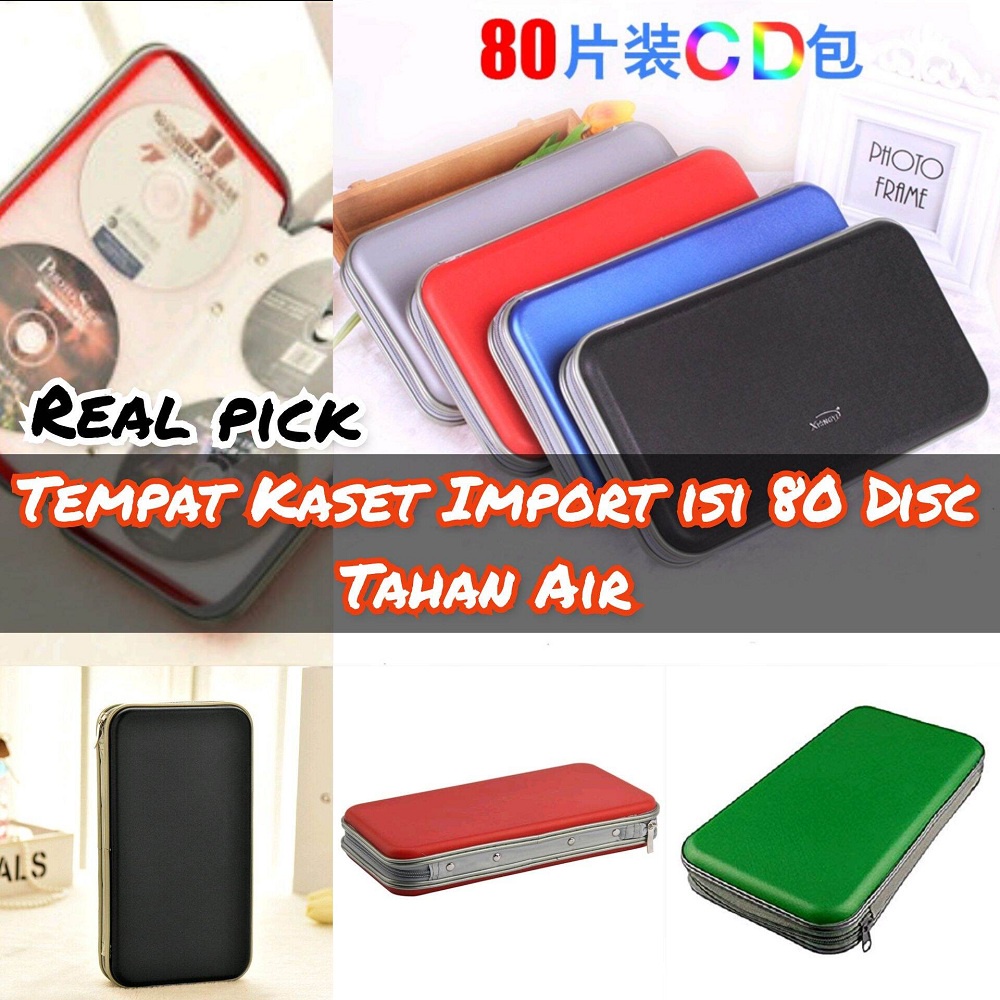 80 Disc Tempat Penyimpanan Tas Kaset DVD CD / Penyimpanan Tas Kaset Disc Storage Bag Carry DVD Holder Disc