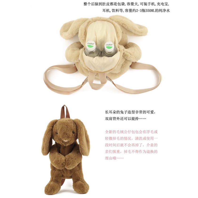 SPESIAL PROMO 7.7 - [TAS BULU-BULU KELINCI] TAS PUNGGUNG KELINCI RABBIT BULU LUCU IMUT GEMOY | SELEMPANG RANTAI WANITA BARU BONEKA MEWAH | RANSEL KASUAL TAS KEPRIBADIAN KARTUN BERUANG KELINCI ANJING TAS B2405 NONIE