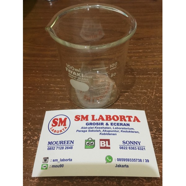 beaker glass gelas kimia 100ml iwaki