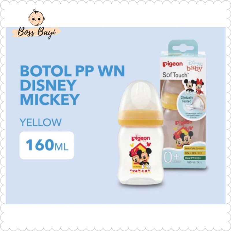 Pigeon Botol Dot Peristaltic Plus Wide Neck 160ml Mickey