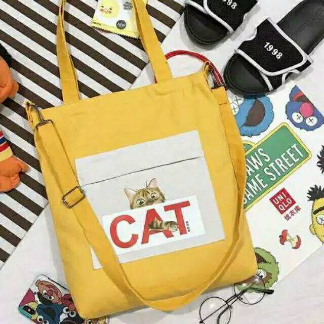 Tote bag 3in1 style gaya korea msakini/seri CAT 02