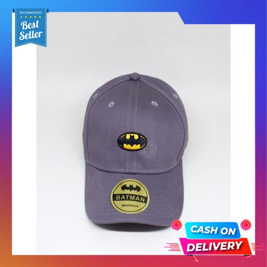 Vul-337 Topi Pria Keren Baseball Cap Wanita Dewasa Import Korea Distro Topi Batman Logo Import Premi
