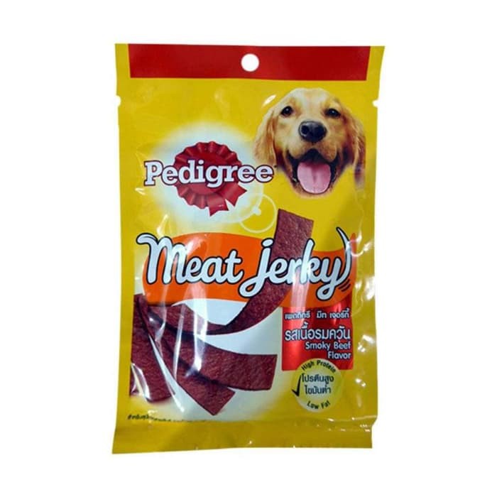 MAKANAN ANJING PEDIGREE MEAT JERKY SMOKEY BEEF PIPIH 80GR