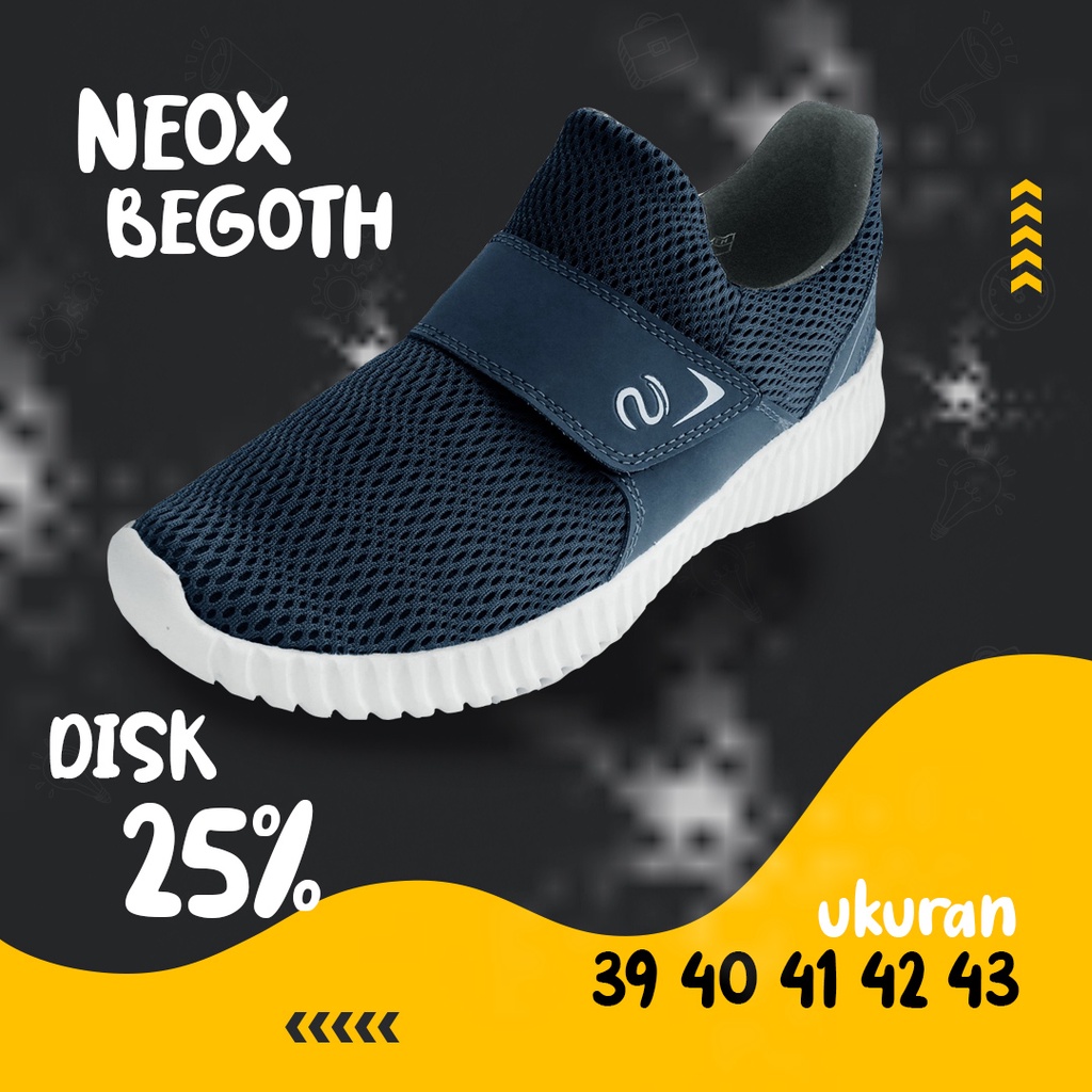 Sepatu Sneakers Pria wanita terbaru neox, Begoth warna biru ukuran 39 - 43 , Ringan Ardiles