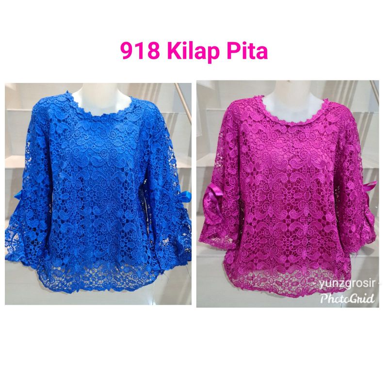 Blouse Brukat Warna Jumbo XL, 2XL, 3XL-2