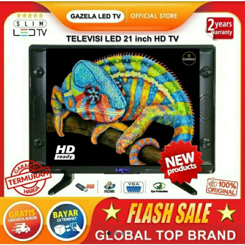TV LED 21 inch HD Gazela Televisi Murah Berkualitas