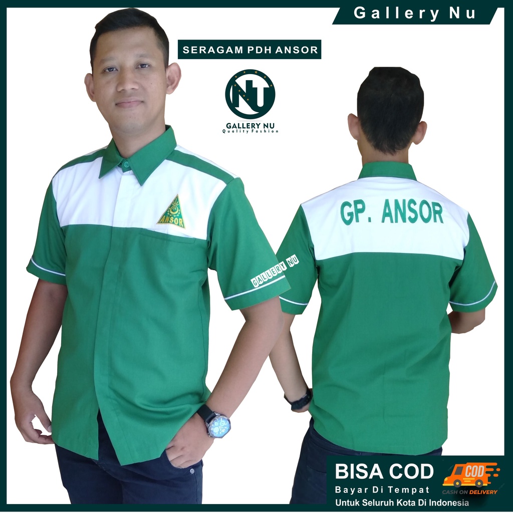 BAJU ANSOR KEMEJA ANSOR SERAGAM PDH ANSOR BANSER NU MURAH