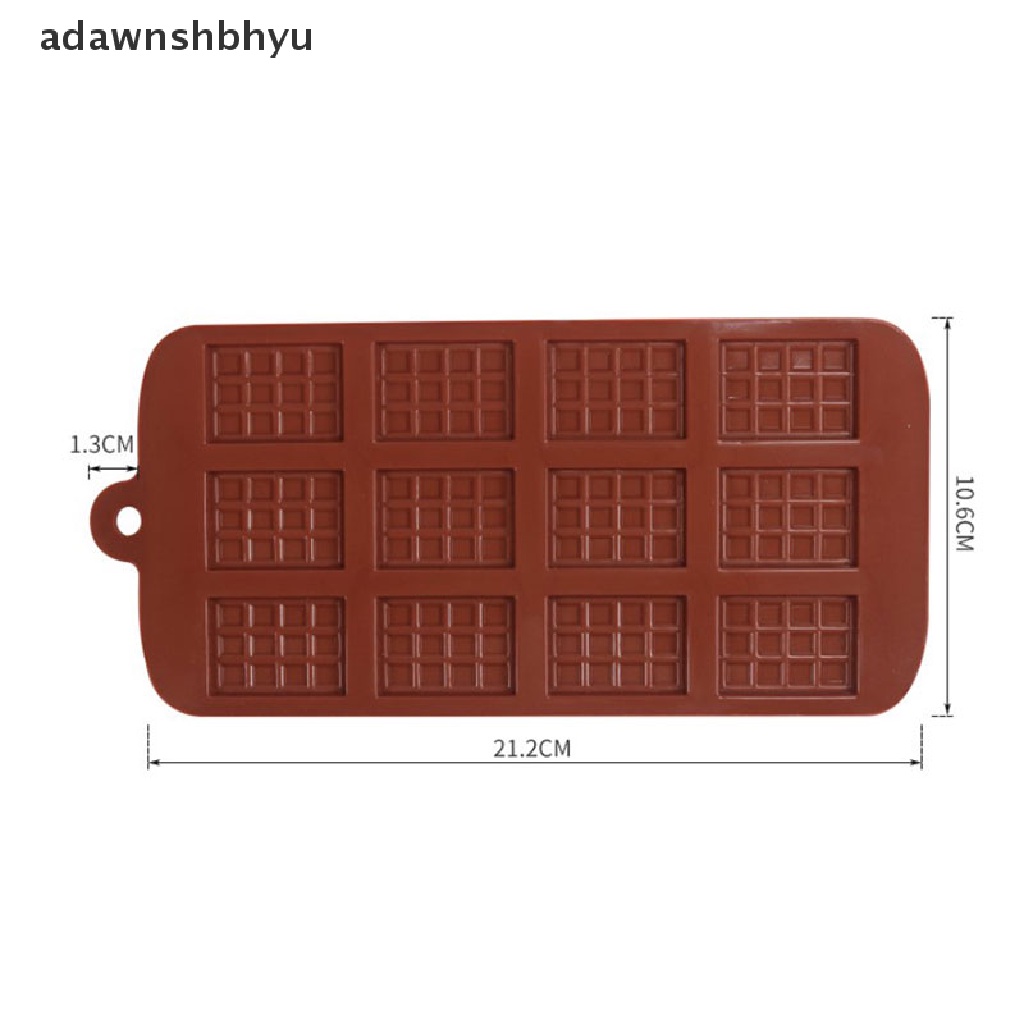 [adawnshbhyu] 12cell Cavity Mini Coklat Bar Permen Cetakan Silikon Profesional Decor cake