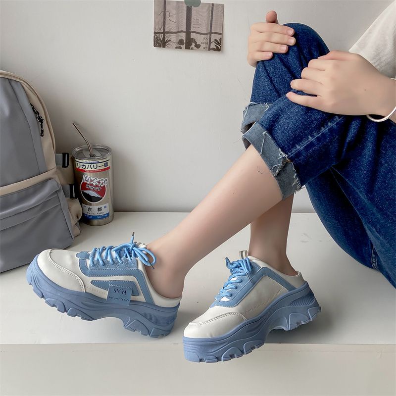 [GROSIR][COD] SEVEN_DAY SEPATU SNEAKERS WANITA KOREA IMPORT SPORT SHOES BIRU H-965