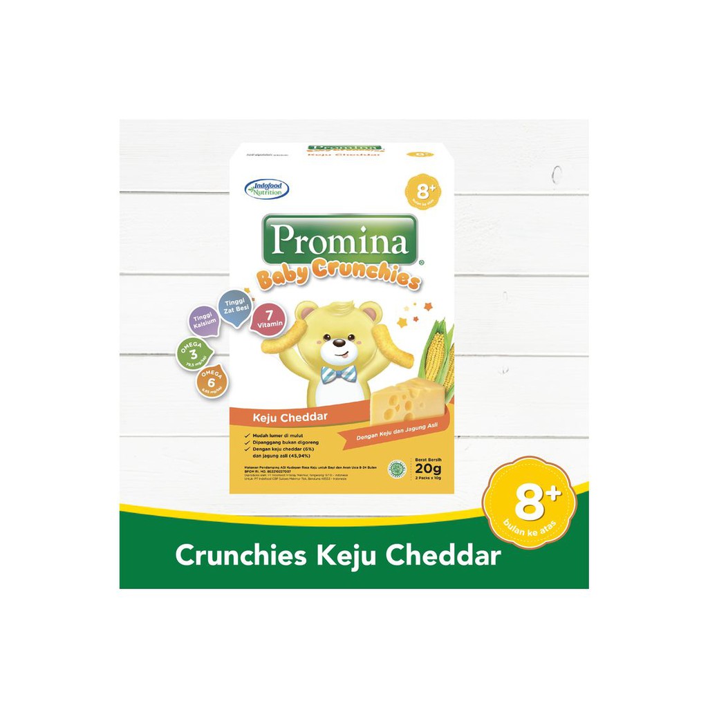 PROMINA BABY CRUNCHIES 20GR KEJU CHEDDAR