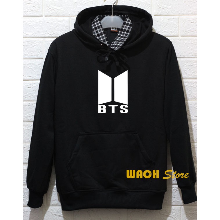 Terbaru Sweater Hoodie Jumper Berlambang BTS Kekinian Murah