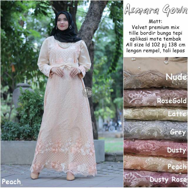 ASMARA GOWN BEST SELLER GAUN PESTA MUSLIMAH ORI