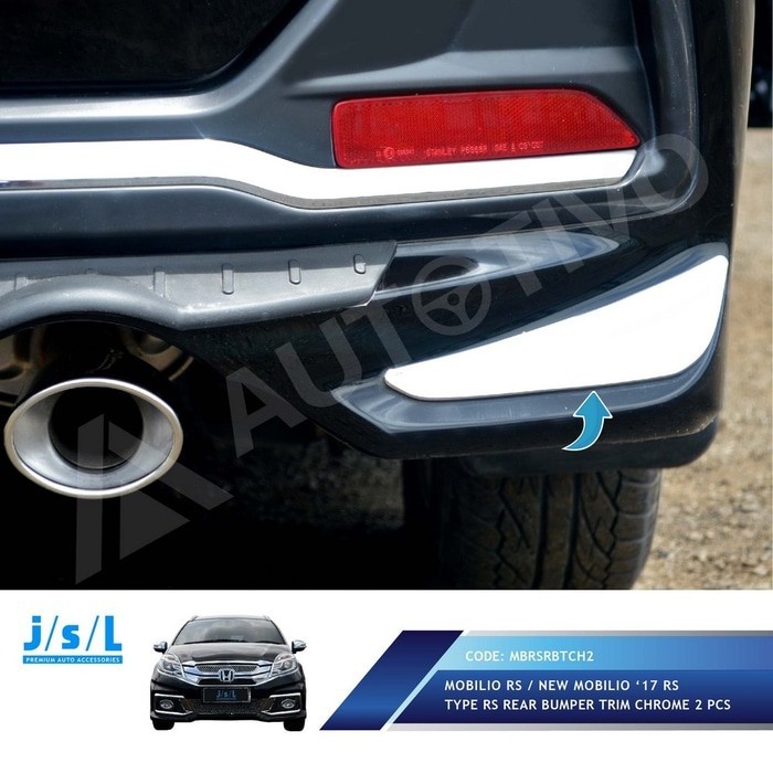 List Garnish Chrome Bumper Belakang jsl New Mobilio RS 2017-2018