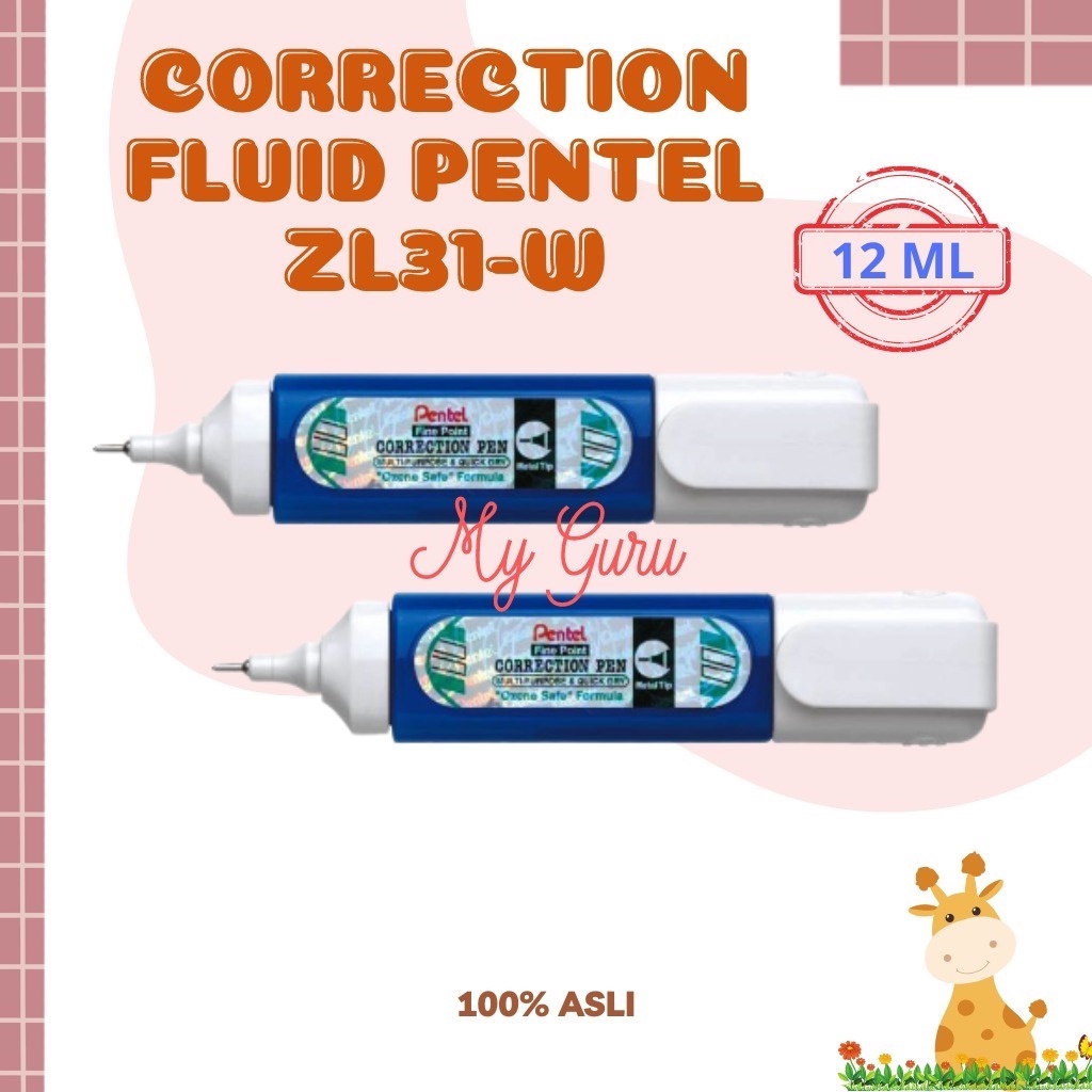 

[PCS] CORRECTION FLUID PENTEL ZL31-W (12 ML)