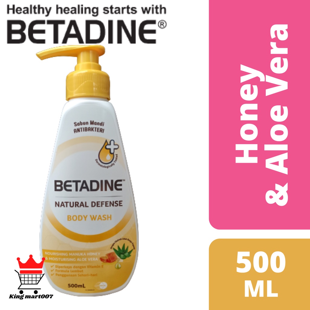 Betadine Body Wash Natural Defense Botol Pump