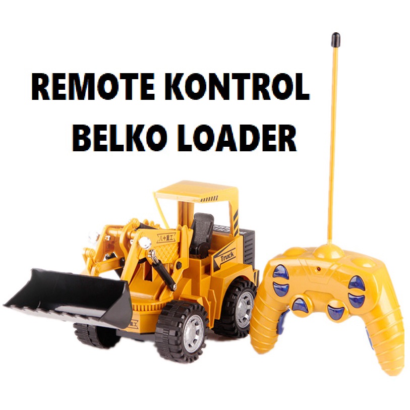 Jual DIY REMOTE CONTROL R/C MAINAN ANAK EDUKASI TRUCK LOADER BELCO