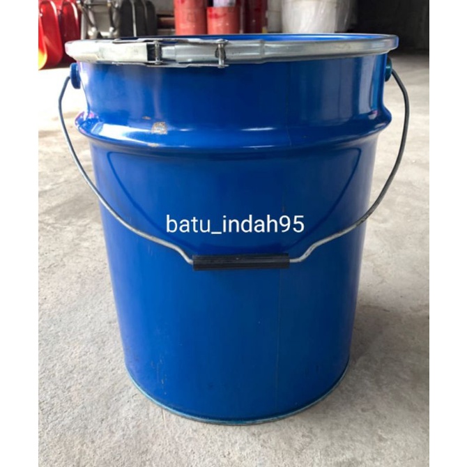 Jual Drum Besi 30 Liter Ember Kaleng Besi Tong Besi Plus Tutup Clam Shopee Indonesia 5588